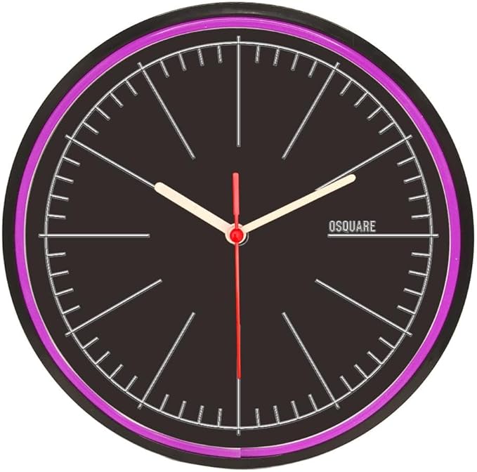 25ck1491 OSQUARE Home Decor Shop Living Room Man Cave Garage Illuminated Designer Wall Clock Flexible Flex Neon Clock 7 Colors 10" (Blue)