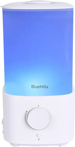 BlueHills Premium 2300 ML XL Large Essential Oil Diffuser Humidifier Combo for Large Room Home Huge Coverage Area 2 Liter Extra Big Capacity Huge Diffuser with Décor LED Lights Square White - L001