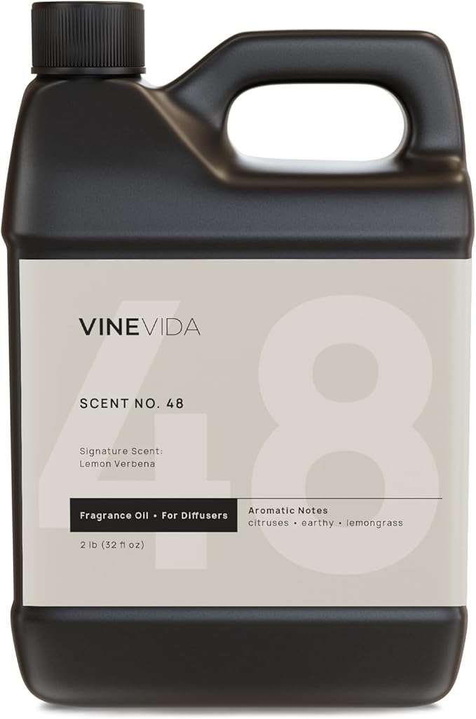 VINEVIDA [32 Fl Oz] Lemon Verbena Fragrance Oil for Cold Air Diffusers, Essential Oils for Diffuser Oil Refill & Air Freshener Room Spray