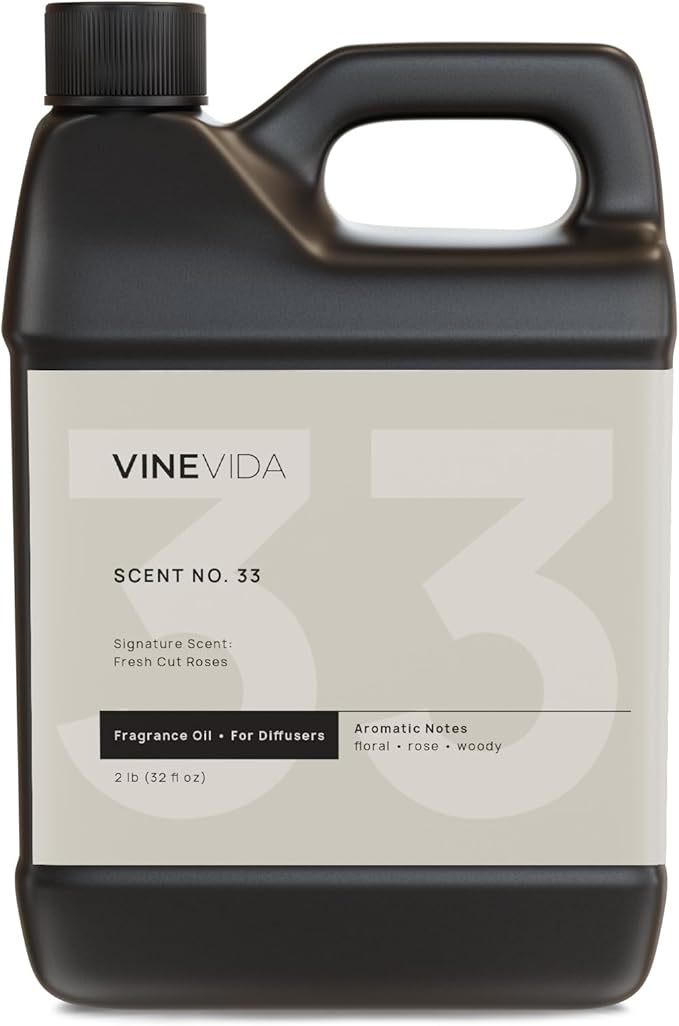 VINEVIDA [32 Fl Oz] Fresh Cut Roses Fragrance Oil for Cold Air Diffusers, Essential Oils for Diffuser Oil Refill & Air Freshener Room Spray