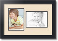 ArtToFrames Double-Multimat-106-783/89-FRBW26079 Collage Photo Frame Double Mat with 2-5x7 Openings and Satin Black Frame