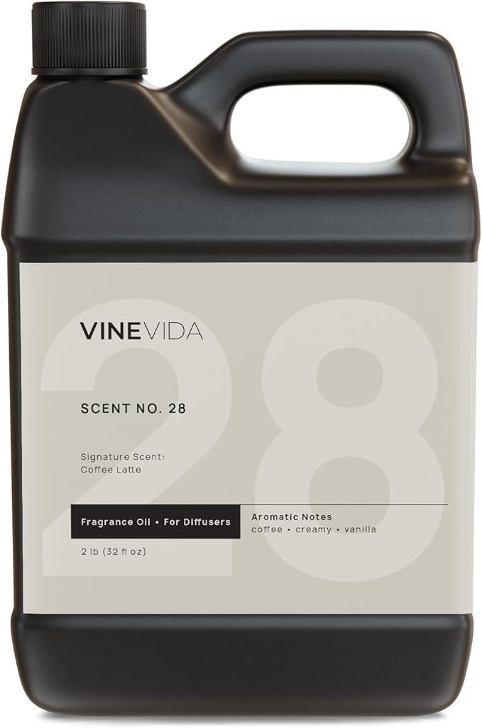 VINEVIDA [32 Fl Oz] Coffee Latte Fragrance Oil for Cold Air Diffusers, Essential Oils for Diffuser Oil Refill & Air Freshener Room Spray