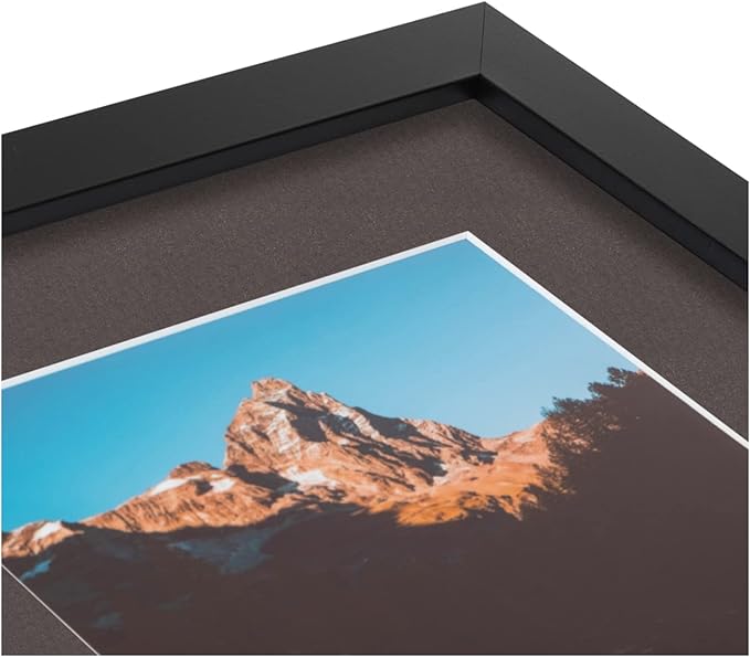 ArtToFrames Collage Photo Frame Double Mat with 2 - 5x7 Openings and Satin Black Frame