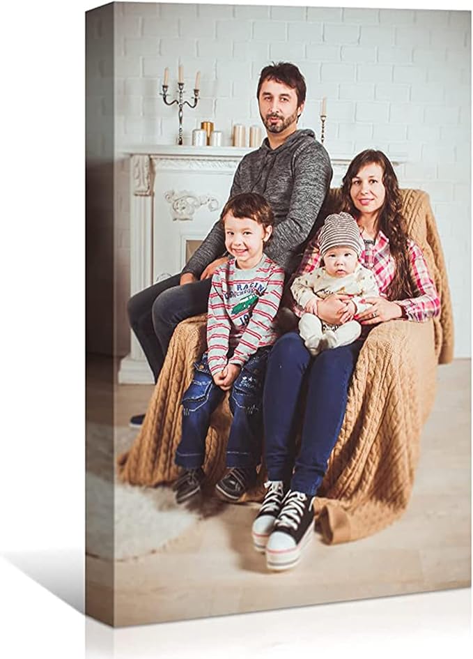 Looife Custom Canvas Prints, Personalized Wall Art with Your Photo on Canvas - 16"x32"