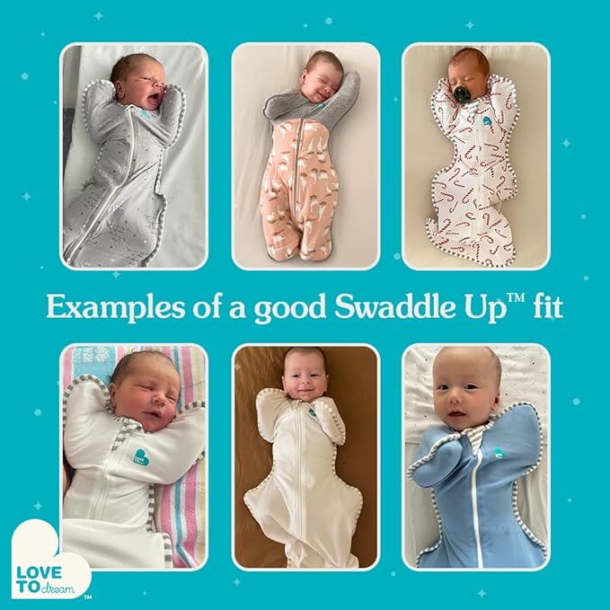 Love to Dream Swaddle UP, Baby Sleep Sack, Self-Soothing Swaddles for Newborns, Improves Sleep, Snug Fit Helps Calm Startle Reflex, New Born Essentials for Baby, 1.0 TOG, 5-8.5 lbs, Deep Olive