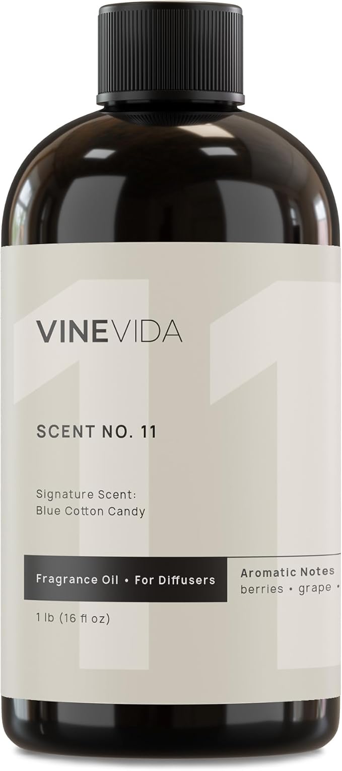 VINEVIDA [16 Fl Oz] Blue Cotton Candy Fragrance Oil for Cold Air Diffusers, Essential Oils for Diffuser Oil Refill & Air Freshener Room Spray