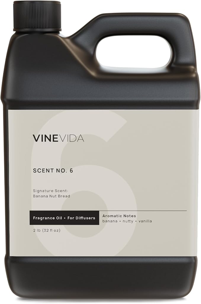 VINEVIDA [32 Fl Oz] Banana Nut Bread Fragrance Oil for Cold Air Diffusers, Essential Oils for Diffuser Oil Refill & Air Freshener Room Spray