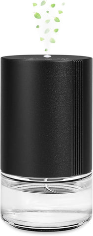 Essential Oil Diffuser, Waterless Scent Diffusers for Home, 100ml Capacity Atomizing Humidifier, Rechargeable Air Freshener Machine with 7-Color Ambient Light for Bathroom Car Office (Black)