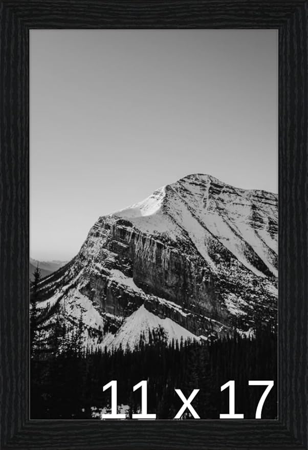 Frame It Easy 11 x 17 Black Grain Wood Frame (Derby)
