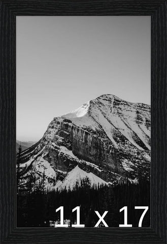 Frame It Easy 11 x 17 Black Grain Wood Frame (Derby)