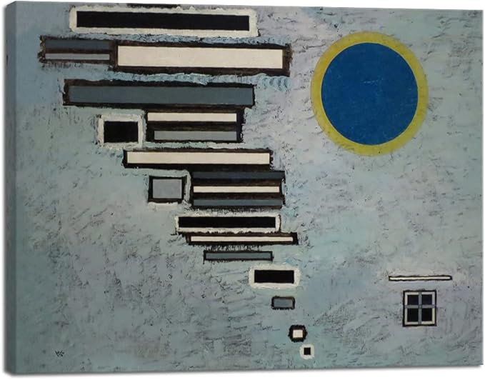 Wieco Art Canvas Wall Art Wassily Kandinsky Unequal 1932 Picture Print of Famous Paintings Canvas Prints Abstract Wall Art for Home Decor office decorationsand