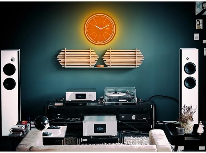 25ck1491 OSQUARE Home Decor Shop Living Room Man Cave Garage Illuminated Designer Wall Clock Flexible Flex Neon Clock 7 Colors 10" (Red)