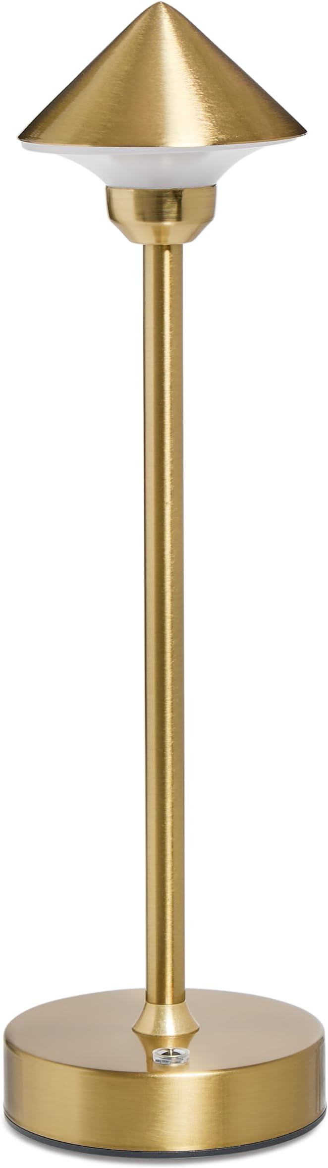 Camden Reed Table Lamp, Desk lamp, 3 Different Lighting Modes, Modern Minimal Design for Dinner/Coffee Table/Restaurant/Bedroom, Cone Gold