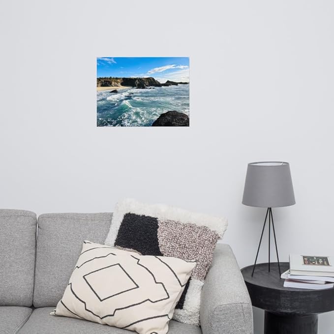 Bodega Bay Coastal Poster – Ocean Photography Wall Art Print – California Nature Landscape – Horizontal Seascape Decor – Picture for Living Room or Bedroom (18x24 inches) - Unframed Poster