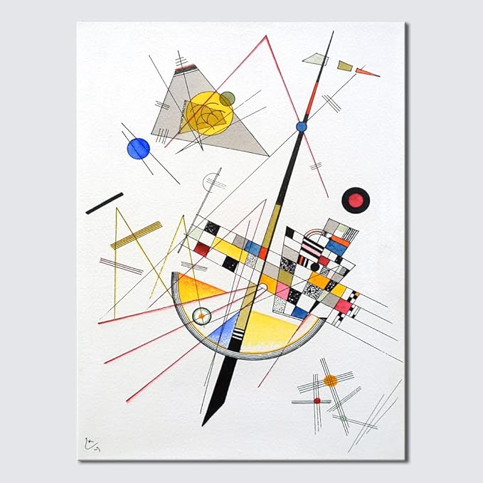 Wieco Art Canvas Prints Delicate Tension #85, 1923 by Wassily Kandinsky Classic Art Reproductions Canvas Wall Art for Home Decoration