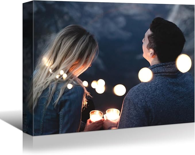 Looife 48"x36" Custom Canvas Prints with Your Photo, Personalized Wall Art with Your Photo on Canvas for Wall Decor