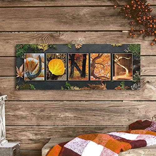 Personal-Prints AUTUMN Fall Nature Personal Name Art Gift | Autumn or Fall Decor Customized Gift (10"x30" Stretched Canvas)