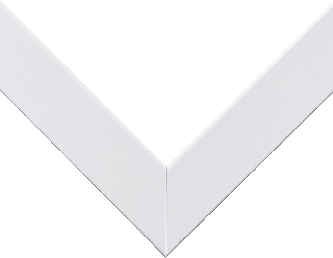 Craig Frames Essentials, Modern 1 Inch Wide 8 x 10 Inch White Picture Frame Matted to Display a 5 x 7 Inch Photo