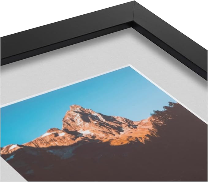 ArtToFrames Collage Photo Frame Double Mat with 2 - 5x7 Openings and Satin Black Frame