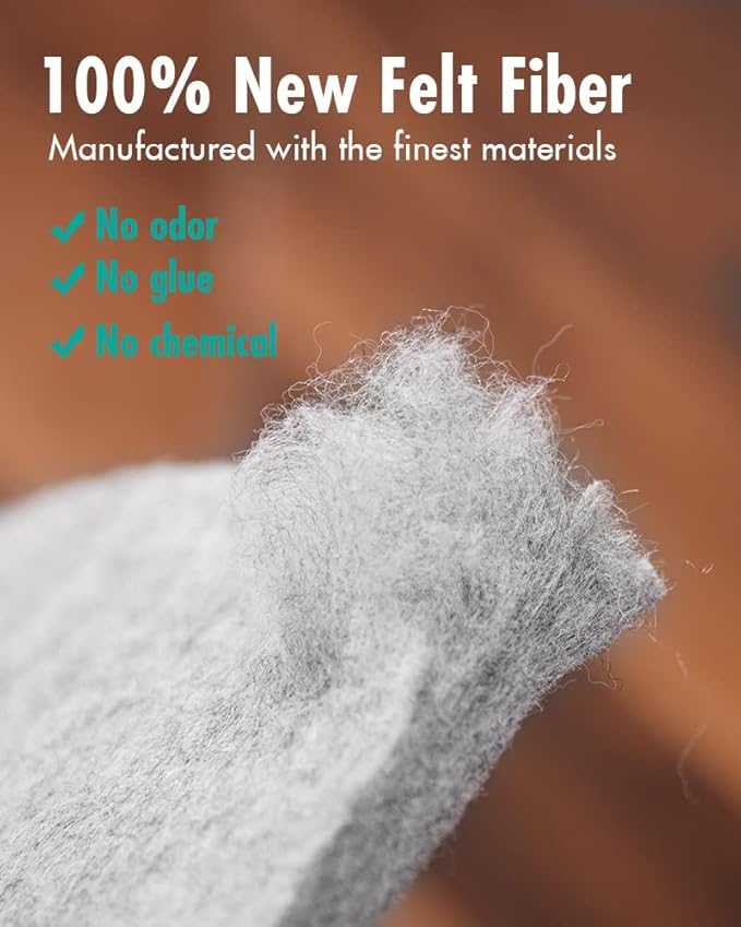 Non Slip Rug Pad Gripper - 9x12 Feet 1/4” Extra Thick Felt Under Rug for Area Rugs and Hardwood Floors,Super Cushioned Non Skid Carpet Padding
