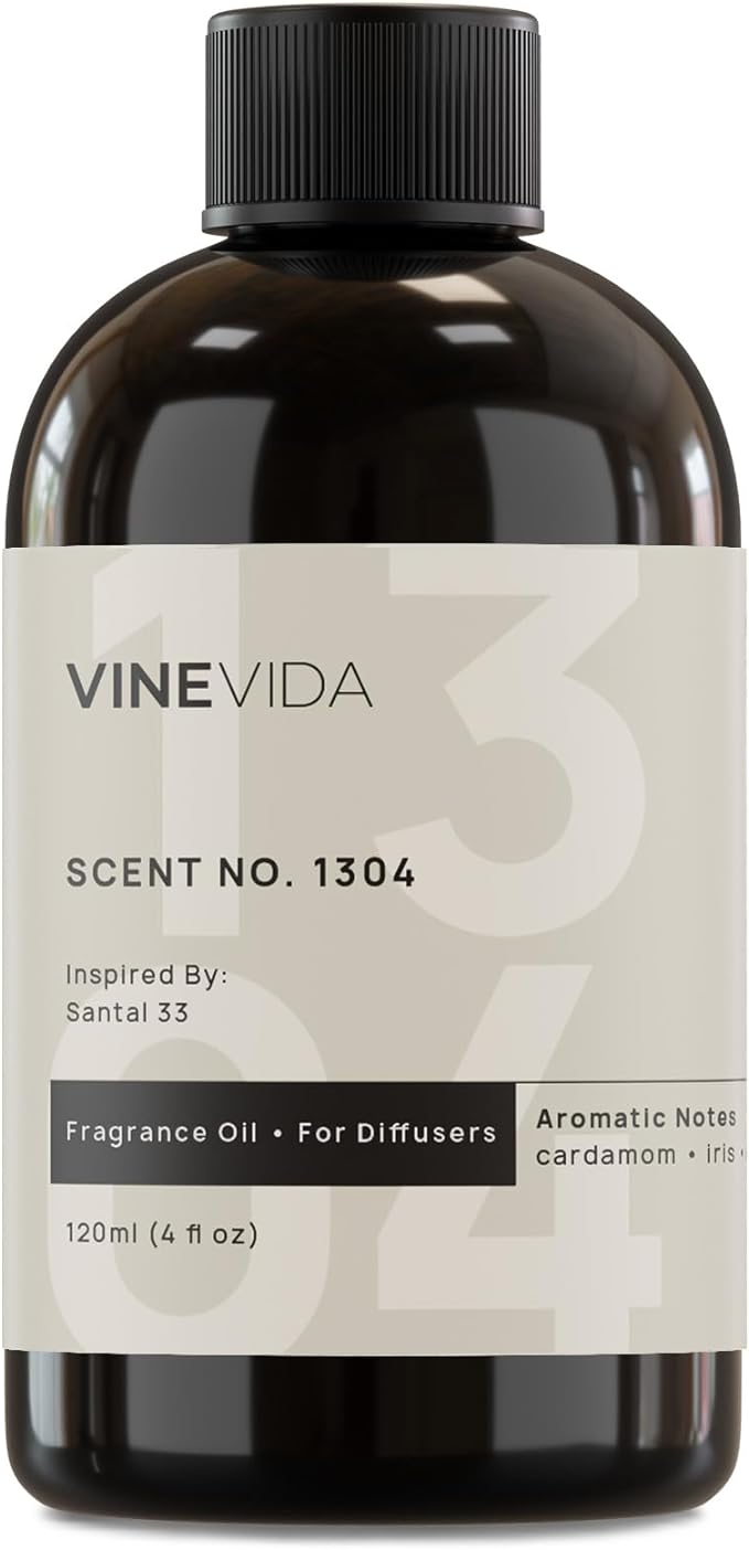 VINEVIDA Santal Bliss Fragrance Oil for Cold Air Diffusers 4 Fl Oz - Essential Oils for Diffuser Oil Refill & Air Freshener Room Spray
