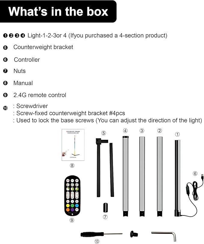 2 Pack Corner Floor Lamp – 57'' Tall RGB Lamp Modern Mood Lighting with 88 LEDs, Bluetooth App Control, and Sturdy Base for Effortless Setup