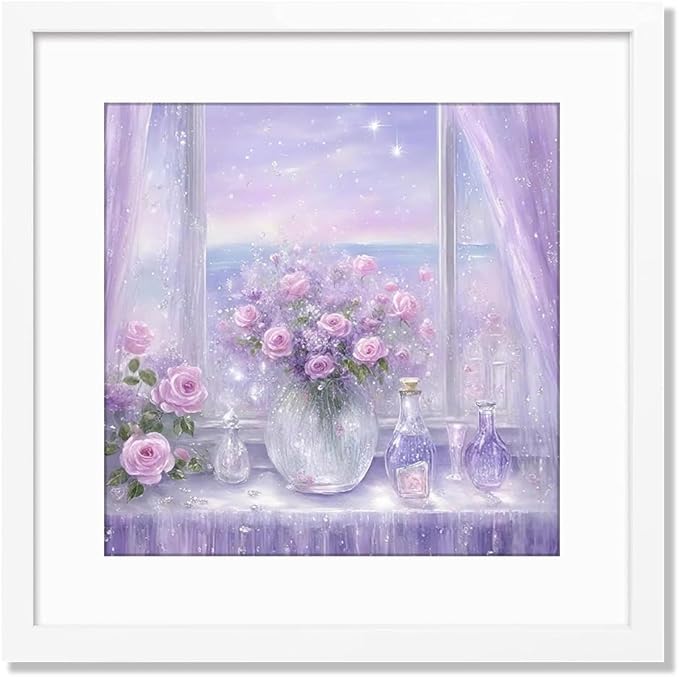 THREELOVE 16x16 Frame White, Display Picture 12x12 with mat or 16x16 Without mat, Photo Poster Picture Frame Wall Mounting Home Decor, 1-PCS