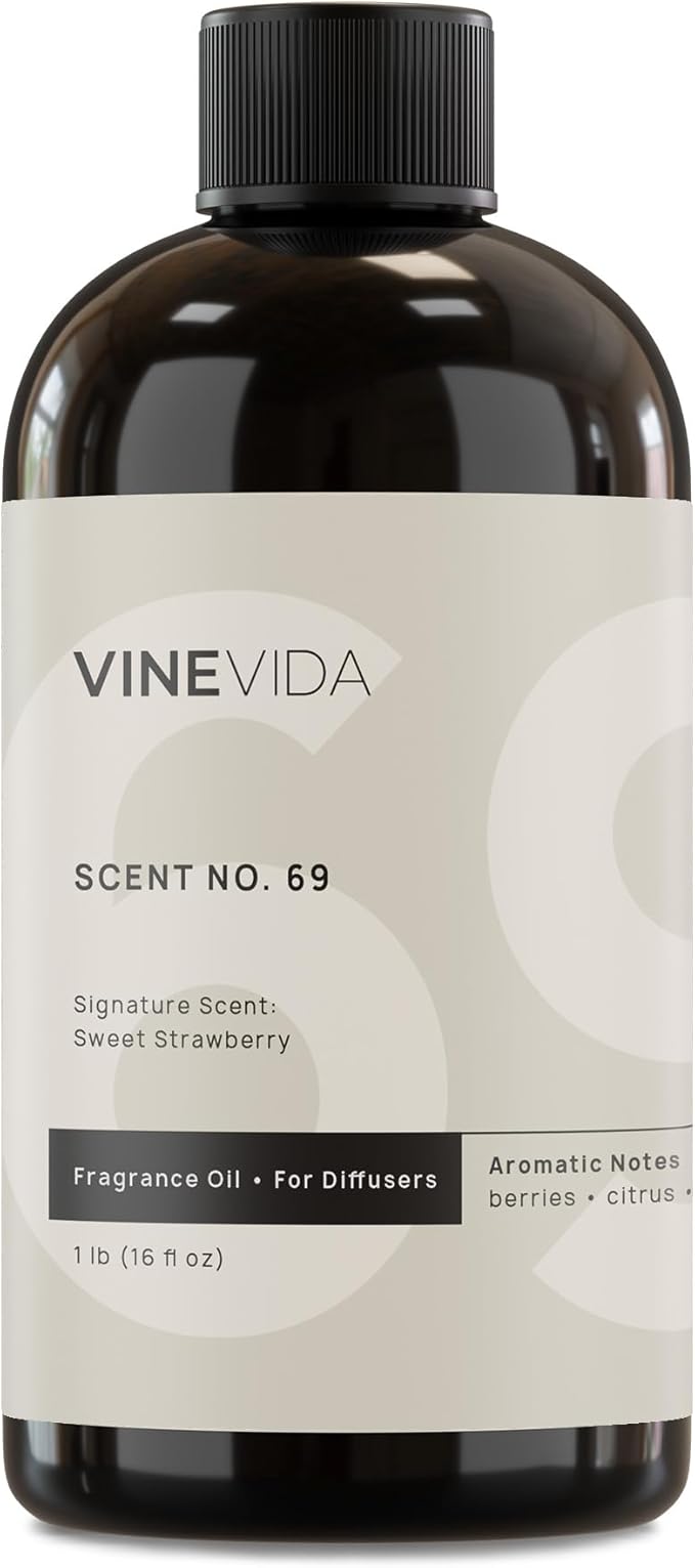 VINEVIDA [16 Fl Oz] Sweet Strawberry Fragrance Oil for Cold Air Diffusers, Essential Oils for Diffuser Oil Refill & Air Freshener Room Spray