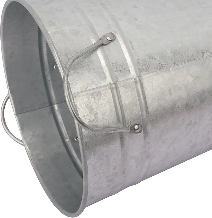 4 Packs 11.8 Inch Tall Galvanized Metal Vases With Handles - Rustic Tall Buckets for Cut Flowers, Country Wedding, Table Centerpiece Decorations - Vintage Style Containers