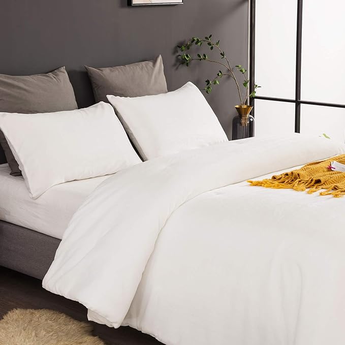 Luxlovery White Fluffy Comforter Queen All White Velvet Bedding Comforter Set Flannel Solid White Cozy Puffy Plush Blanket Quilts Sherpa Micromink Winter Thick Warm Comforter Set Women Men