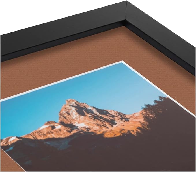 ArtToFrames Collage Photo Frame Double Mat with 2 - 5x7 Openings and Satin Black Frame