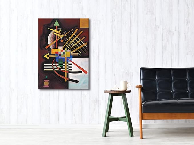 Wieco Art Canvas Prints Wall Art Above and Left,1925 by Wassily Kandinsky Classic Abstract Art Reproductions Canvas Wall Art for Living Room Home Decor Wall Decorations