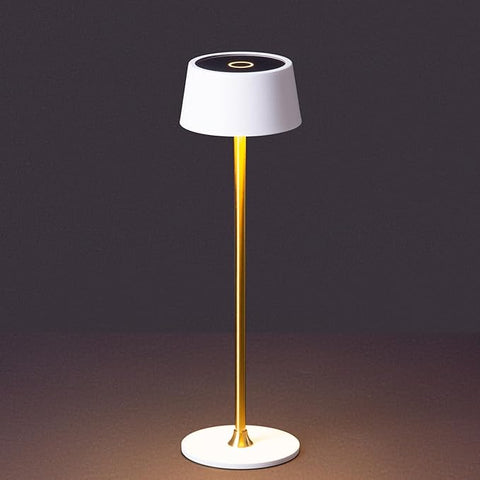 DAWALIGHT Cordless LED Table lamp 4000mAh Rechargeable Wireless lamp Desk Touch lamp stepless dimming Battery Operated lamp Portable Light Rechargeable 2700K White and Gold