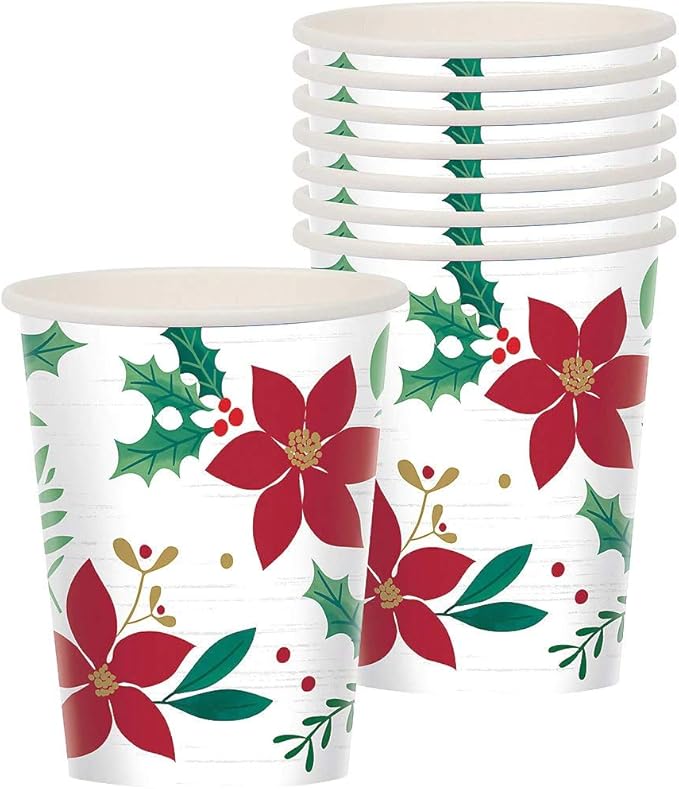 Tableware Pack: Disposable Paper Plates, Napkins and Cups Set for 20 (Christmas Wishes)