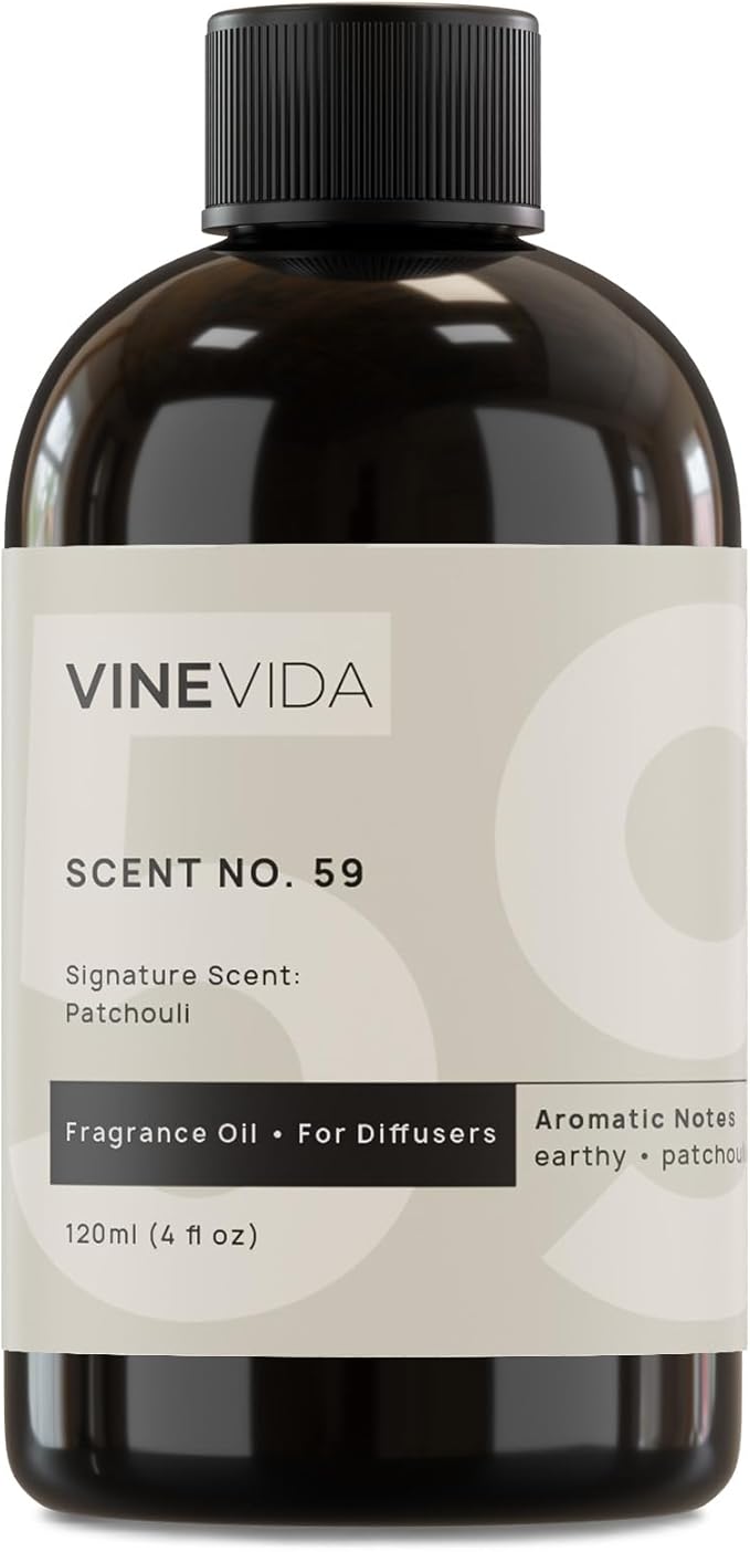 VINEVIDA [4 Fl Oz] Patchouli Fragrance Oil for Cold Air Diffusers, Essential Oils for Diffuser Oil Refill & Air Freshener Room Spray