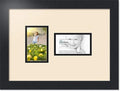 ArtToFrames Collage Photo Frame Double Mat with 2 - 3x5 Openings and Satin Black Frame