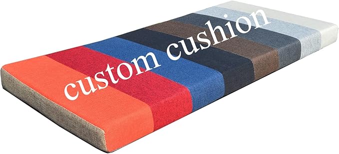 Bay Window Seat Cushions Indoor Furniture with Zipper No Slip Washable Pad Custom Size Kitchen Dining Bench Cushion