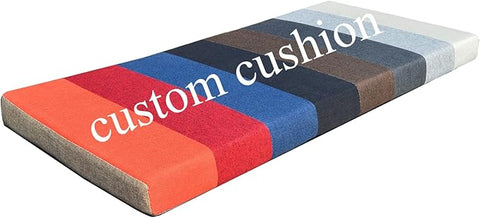 Bay Window Seat Cushions Indoor Furniture with Zipper No Slip Washable Pad Custom Size Kitchen Dining Bench Cushion