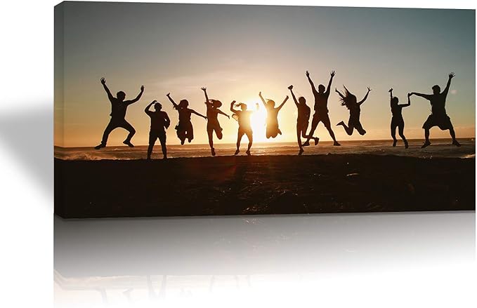 Looife Custom Canvas Wall Art from Your Photo 40x20 inch Frame Personalized Picture Prints Decor Wrapped Canvas Poster for Room Decoration Ready to Hang