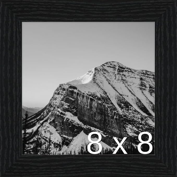 Frame It Easy 8 x 8 Black Grain Wood Frame (Derby)