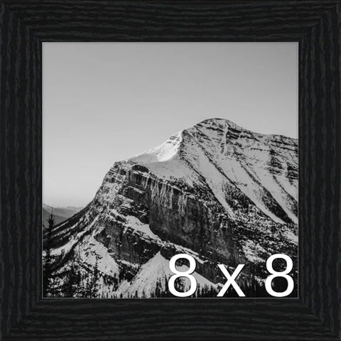 Frame It Easy 8 x 8 Black Grain Wood Frame (Derby)