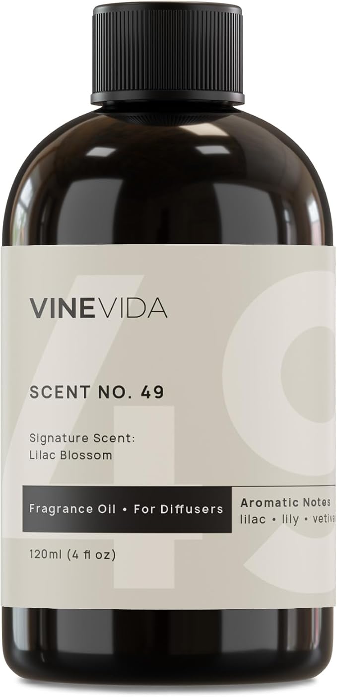 VINEVIDA [4 Fl Oz] Lilac Blossom Fragrance Oil for Cold Air Diffusers, Essential Oils for Diffuser Oil Refill & Air Freshener Room Spray
