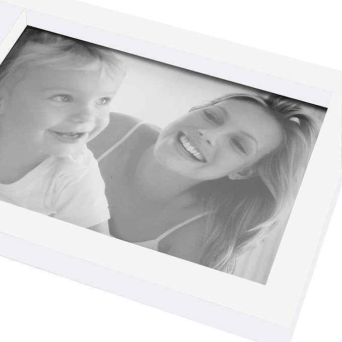 J.M.Deco 13 Pack Photo Frame, 9 Slots Reunion Family Memory Picture Frame Selfie 3D Design Gallery Collage Wall Hanging for 6x4 Photo, 5x7 Photo, 4x4 Photo, White