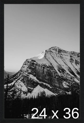 Frame It Easy 24 x 36 Black Grain Wood Frame (Derby)