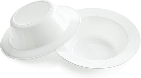" OCCASIONS " 120 Bowls Pack, Heavyweight Disposable Wedding Party Plastic Plastic Dessert Ice Cream Bowls (6 oz Ice cream bowls, Plain White)