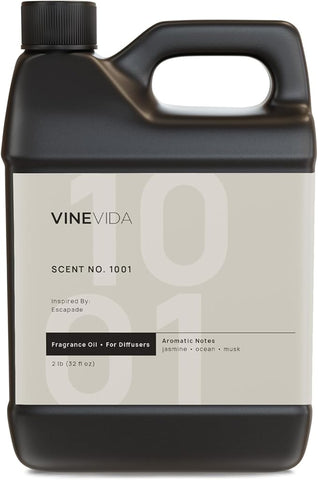 VINEVIDA [32 Fl Oz] Scent NO.1001 Inspired by Escapade Fragrance Oil for Cold Air Diffusers, Aromatic Notes of Jasmine Ocean Musk, Essential Oils for Diffuser Oil Refill & Air Freshener Room Spray