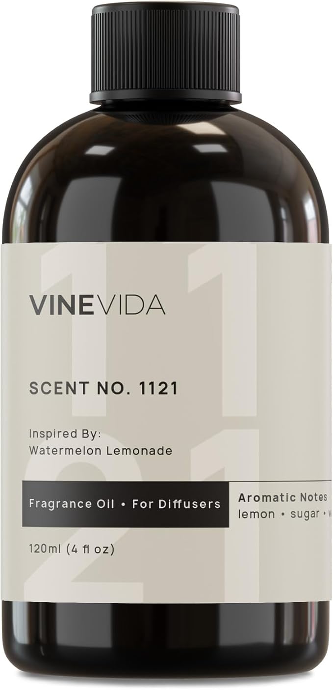 VINEVIDA [4 Fl Oz] Watermelon Lemonade Fragrance Oil for Cold Air Diffusers, Essential Oils for Diffuser Oil Refill & Air Freshener Room Spray