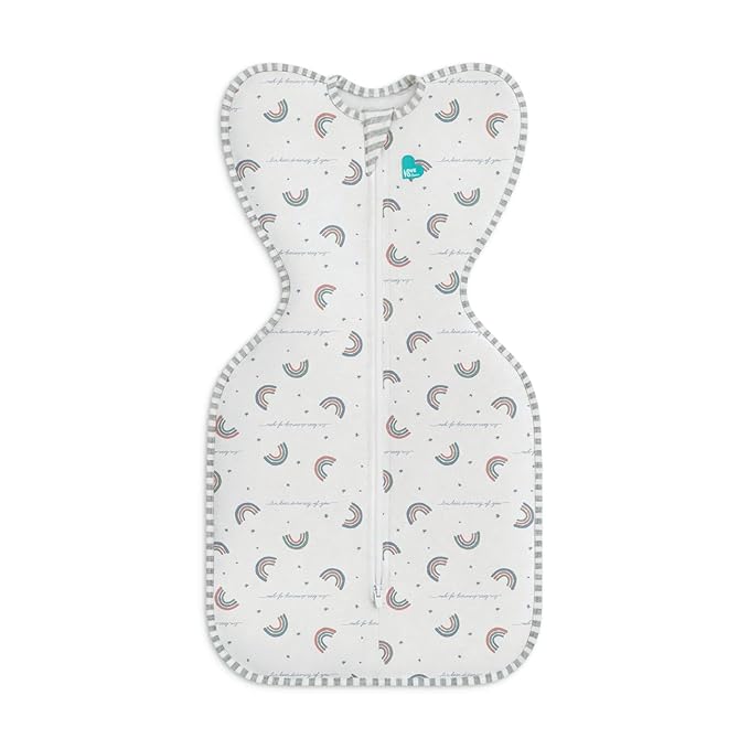 Love to Dream Swaddle UP, Baby Sleep Sack, Self-Soothing Swaddles for Newborns, Improves Sleep, Snug Fit Helps Calm Startle Reflex, New Born Essentials for Baby, 1.0 TOG, 13-19 lbs, Rainbow Dream