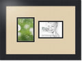 ArtToFrames Collage Photo Frame Double Mat with 2 - 3.5x5 Openings and Satin Black Frame