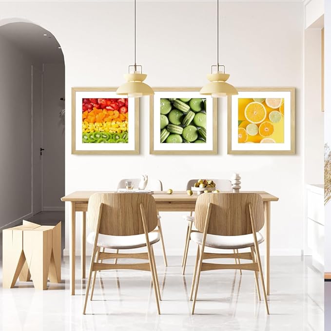 THREELOVE 16x16 Frame Wood Color, Display Picture 12x12 with mat or 16x16 Without mat, Photo Poster Picture Frame Wall Mounting Home Decor, 1-PCS